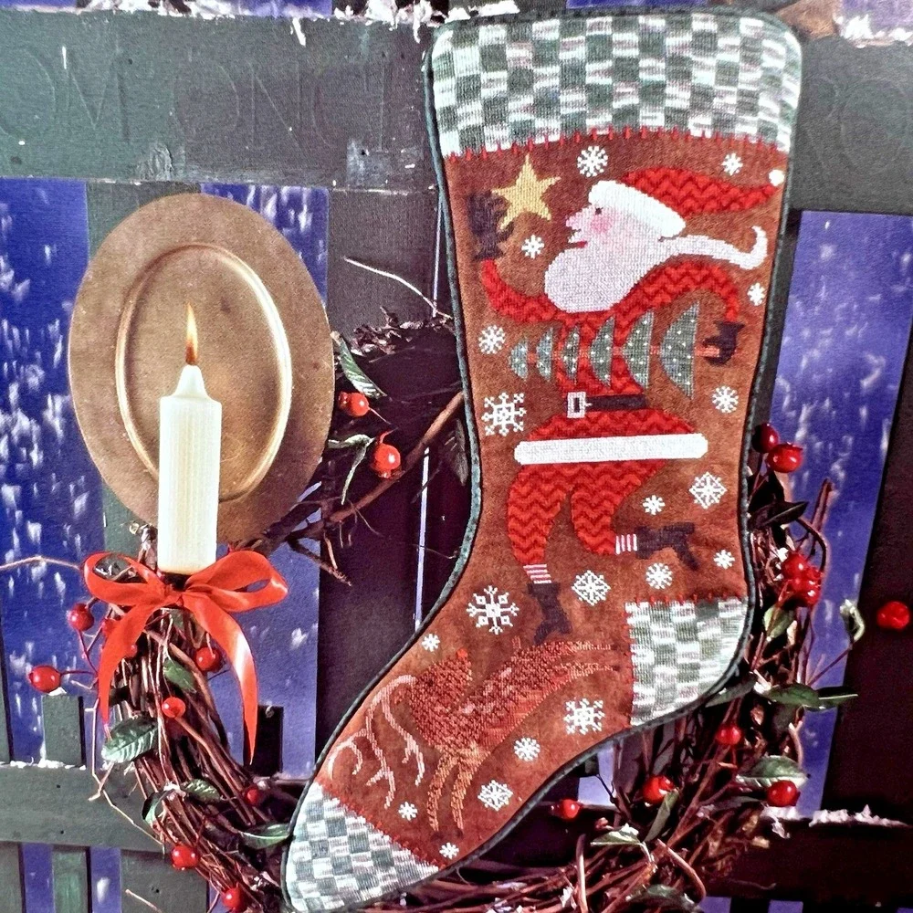 Birds of a Feather Wish Upon a Star Christmas Stocking Cross Stitch Chart HOL204